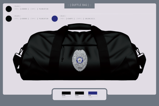 Duffle Bag, Dexter Pd, Police, Teamtime, Team time, sublimation, custom sports apparel, team uniforms, spirit wear, spiritwear, sports uniforms, custom shirts, team store, custom team store, fundraiser sports, apparel fundraiser