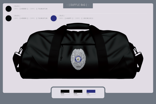 Duffle Bag, Dexter Pd, Police, Teamtime, Team time, sublimation, custom sports apparel, team uniforms, spirit wear, spiritwear, sports uniforms, custom shirts, team store, custom team store, fundraiser sports, apparel fundraiser