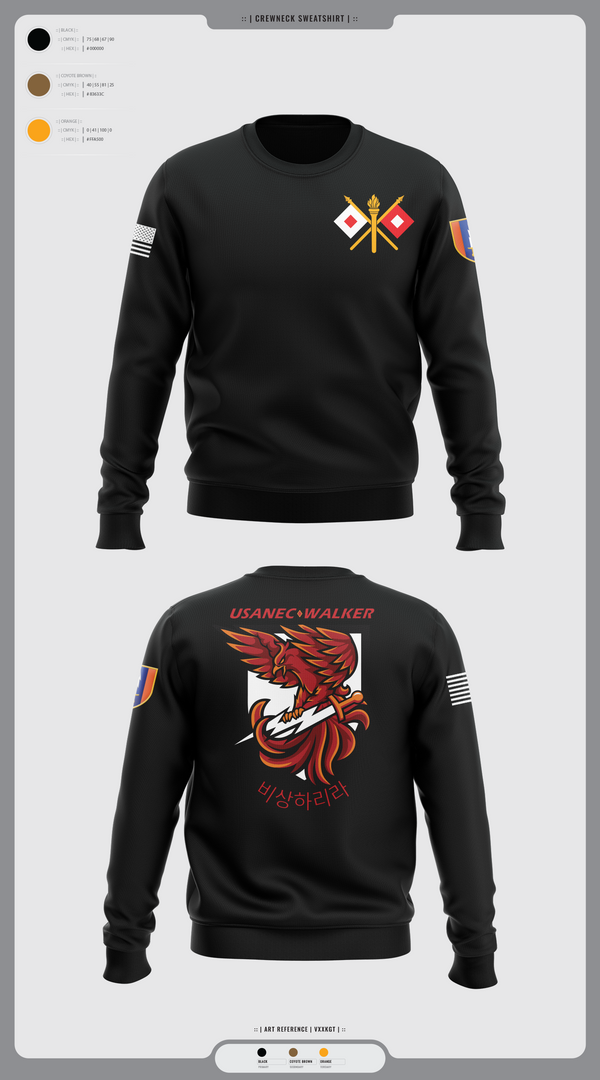 Crew Neck Sweatshirt, USANEC-WALKER, Army, Teamtime, Team time, sublimation, custom sports apparel, team uniforms, spirit wear, spiritwear, sports uniforms, custom shirts, team store, custom team store, fundraiser sports, apparel fundraiser