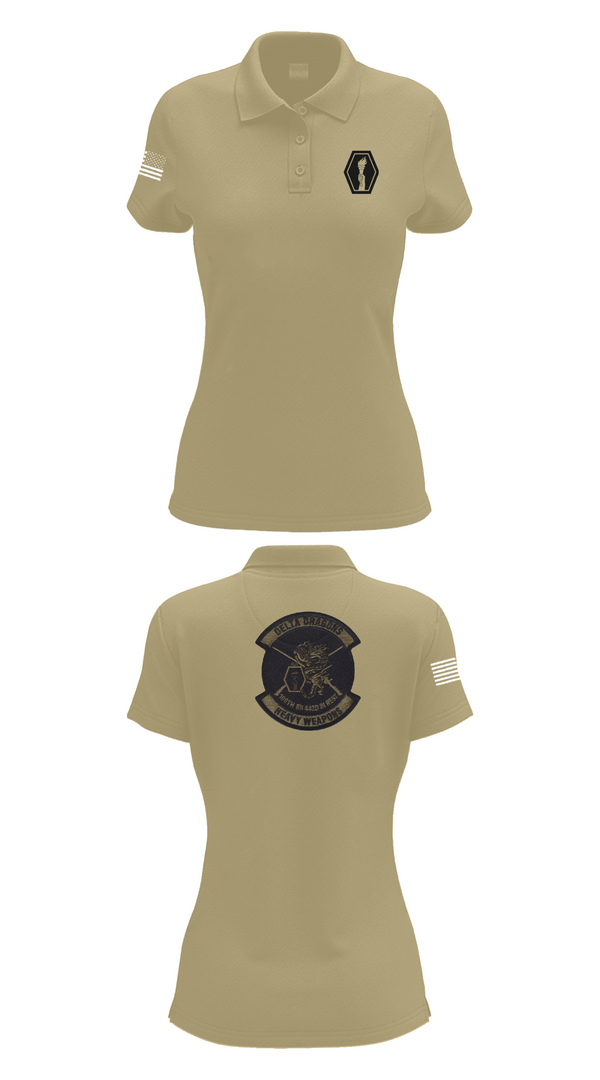 Womens Short Sleeve Performance Polo, 100th Battalion 442nd Infantry Delta dragons, Army, Teamtime, Team time, sublimation, custom sports apparel, team uniforms, spirit wear, spiritwear, sports uniforms, custom shirts, team store, custom team store, fundraiser sports, apparel fundraiser