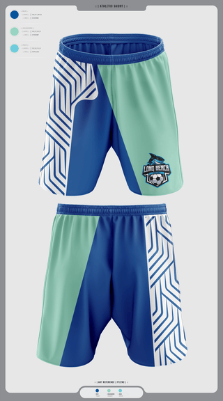Athletic Shorts With Pockets, LB shark, Men's Soccer, Teamtime, Team time, sublimation, custom sports apparel, team uniforms, spirit wear, spiritwear, sports uniforms, custom shirts, team store, custom team store, fundraiser sports, apparel fundraiser