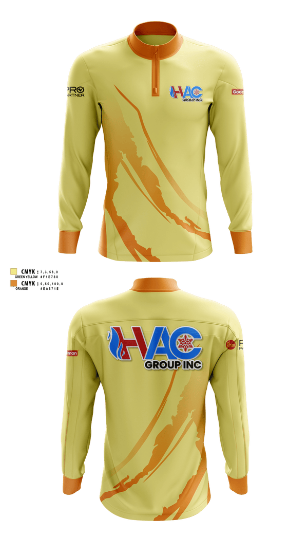 Quarter Zip Jacket, HVAC group Inc, , Teamtime, Team time, sublimation, custom sports apparel, team uniforms, spirit wear, spiritwear, sports uniforms, custom shirts, team store, custom team store, fundraiser sports, apparel fundraiser