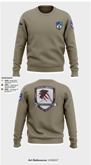Crew Neck Sweatshirt, A Co. 1-25 ABD Co. 1-25 AB, Army, Teamtime, Team time, sublimation, custom sports apparel, team uniforms, spirit wear, spiritwear, sports uniforms, custom shirts, team store, custom team store, fundraiser sports, apparel fundraiser