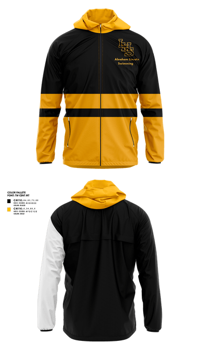 Abraham Lincoln High School Swimming 72192353 Windbreaker - 1