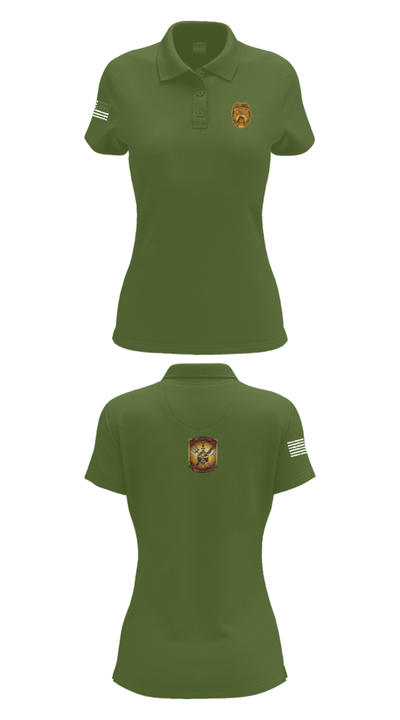 4th Law Enforcement Battalion Bravo Company 77737735 Women's Short Sleeve Performance Polo  - 55