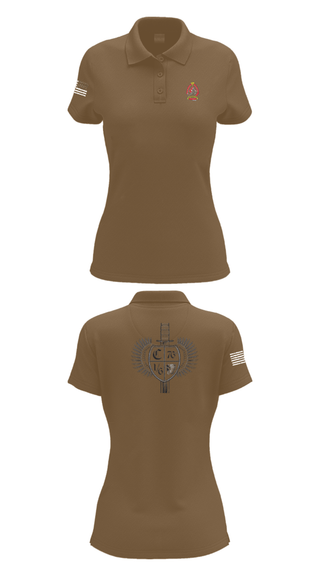 Women's Short Sleeve Performance Polo, 1/6 Charlie company, , Teamtime, Team time, sublimation, custom sports apparel, team uniforms, spirit wear, spiritwear, sports uniforms, custom shirts, team store, custom team store, fundraiser sports, apparel fundraiser