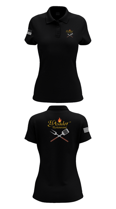 El Asador Restaurant 13570745 Women's Short Sleeve Performance Polo  - 36