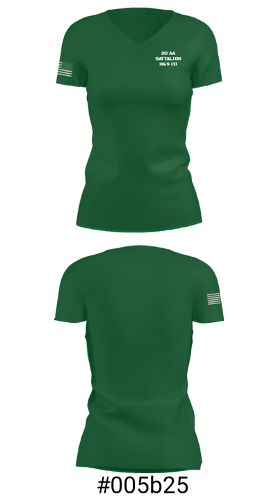 2D AA BATTALION H&S CO 27499522 Women's Short Sleeve V-neck Shirt - 4