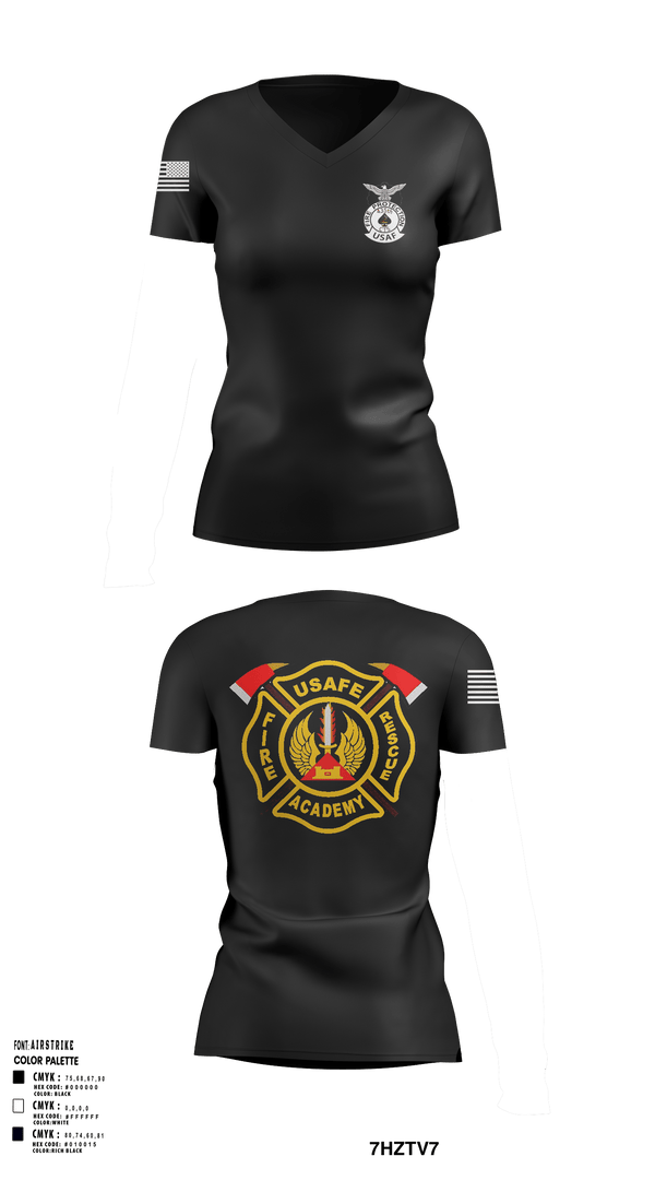 Women's Short Sleeve Vneck Shirt, 435th CTS, Air Force, Teamtime, Team time, sublimation, custom sports apparel, team uniforms, spirit wear, spiritwear, sports uniforms, custom shirts, team store, custom team store, fundraiser sports, apparel fundraiser