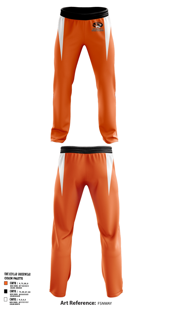 Sweatpants, Republic R-III High School Cross Country, Cross Country, Teamtime, Team time, sublimation, custom sports apparel, team uniforms, spirit wear, spiritwear, sports uniforms, custom shirts, team store, custom team store, fundraiser sports, apparel fundraiser