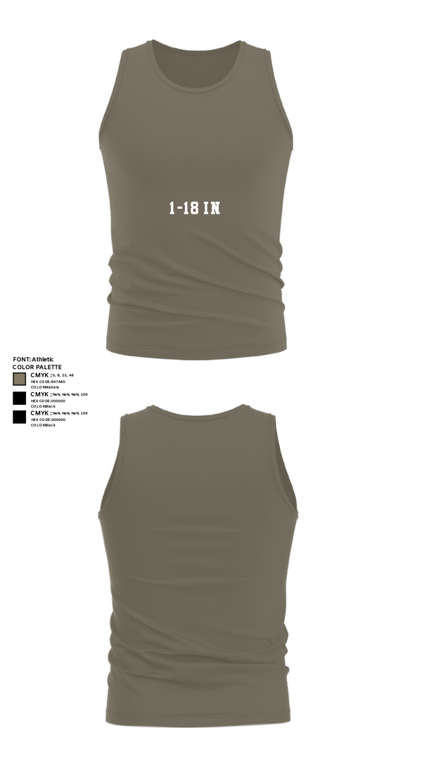 Tank Top, 1-18 IN, Army, Teamtime, Team time, sublimation, custom sports apparel, team uniforms, spirit wear, spiritwear, sports uniforms, custom shirts, team store, custom team store, fundraiser sports, apparel fundraiser