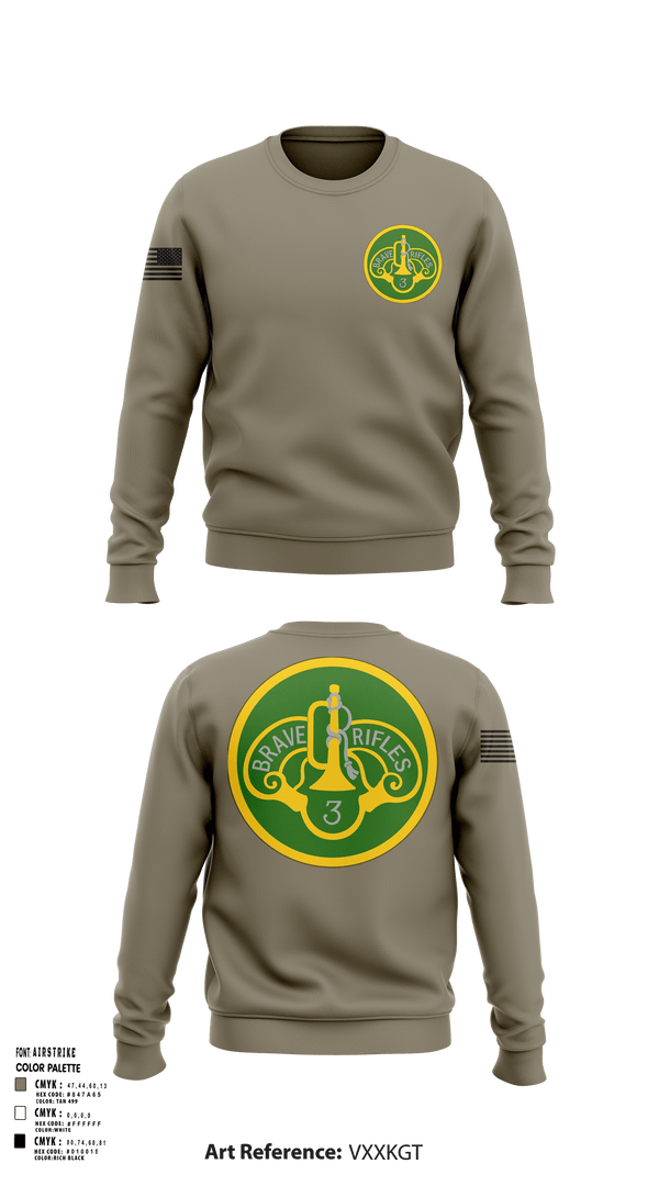 Crew Neck Sweatshirt, 3CR, Army, Teamtime, Team time, sublimation, custom sports apparel, team uniforms, spirit wear, spiritwear, sports uniforms, custom shirts, team store, custom team store, fundraiser sports, apparel fundraiser