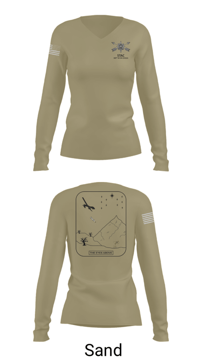 STAC, 389th MI BN (SO)(A) 69647578 Women's Long Sleeve V-neck Shirt - 97