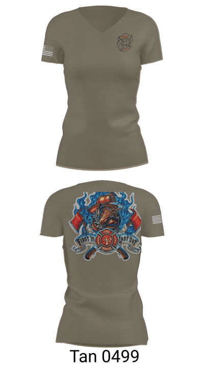 Golden Fire Dept. 85481633 Women's Short Sleeve V-neck Shirt - 68