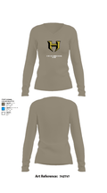 Hubbard Middle School Cheer 37740474 Women's Long Sleeve V-neck Shirt - 28