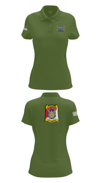 B Troop 2-17 Cav REGT 36740014 Women's Short Sleeve Performance Polo  - 55