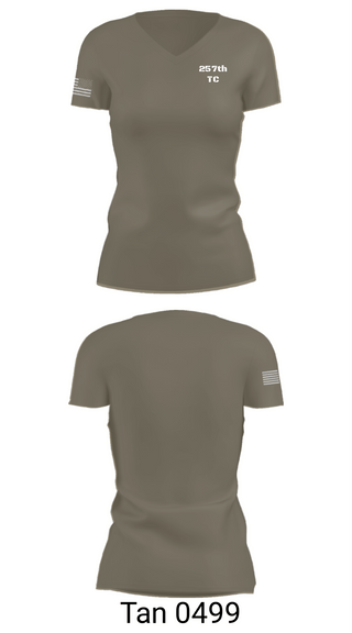 Womens Short Sleeve Vneck Shirt, 257th TC, Army, Teamtime, Team time, sublimation, custom sports apparel, team uniforms, spirit wear, spiritwear, sports uniforms, custom shirts, team store, custom team store, fundraiser sports, apparel fundraiser