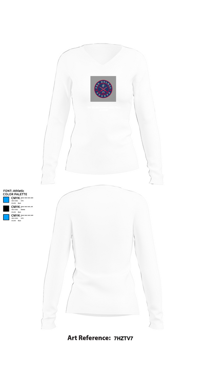 Pro Holmes Sports Basketball Academy 18738195 Women's Long Sleeve V-neck Shirt - 15