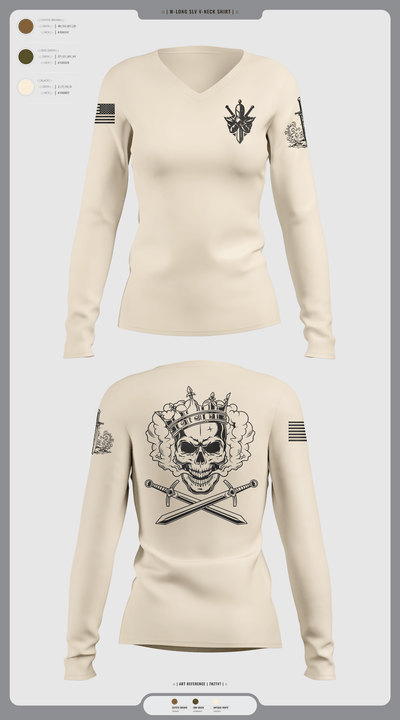 Forge 66606532 Women's Long Sleeve V-neck Shirt -1 3