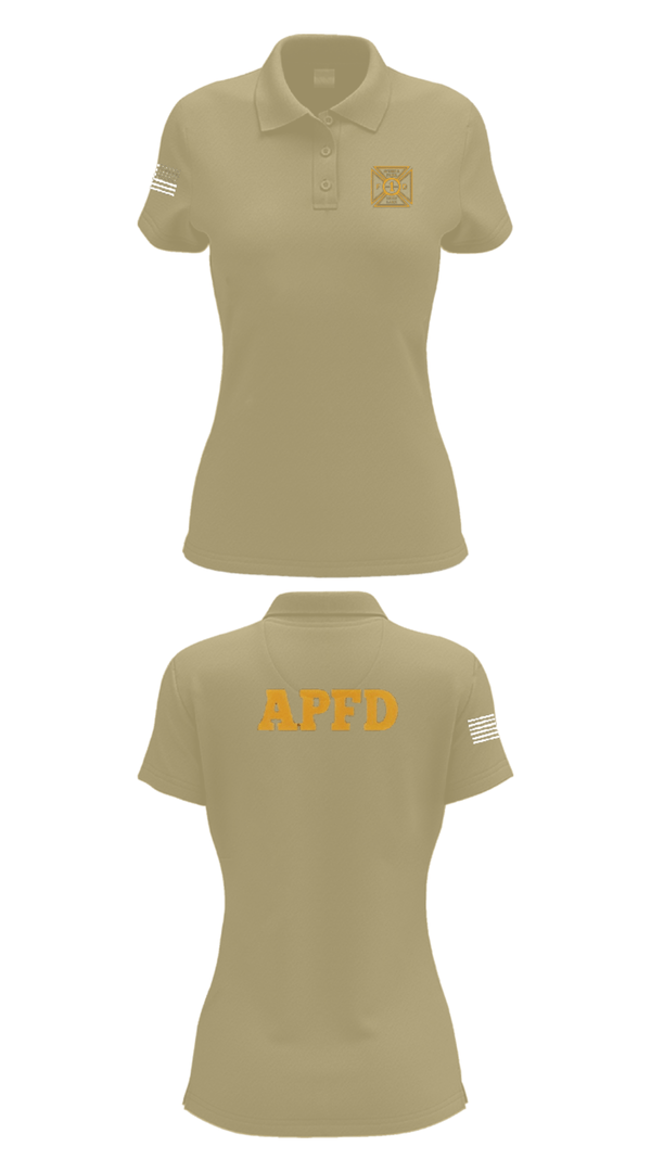 Womens Short Sleeve Performance Polo, APSLFD, Fire Department, Teamtime, Team time, sublimation, custom sports apparel, team uniforms, spirit wear, spiritwear, sports uniforms, custom shirts, team store, custom team store, fundraiser sports, apparel fundraiser