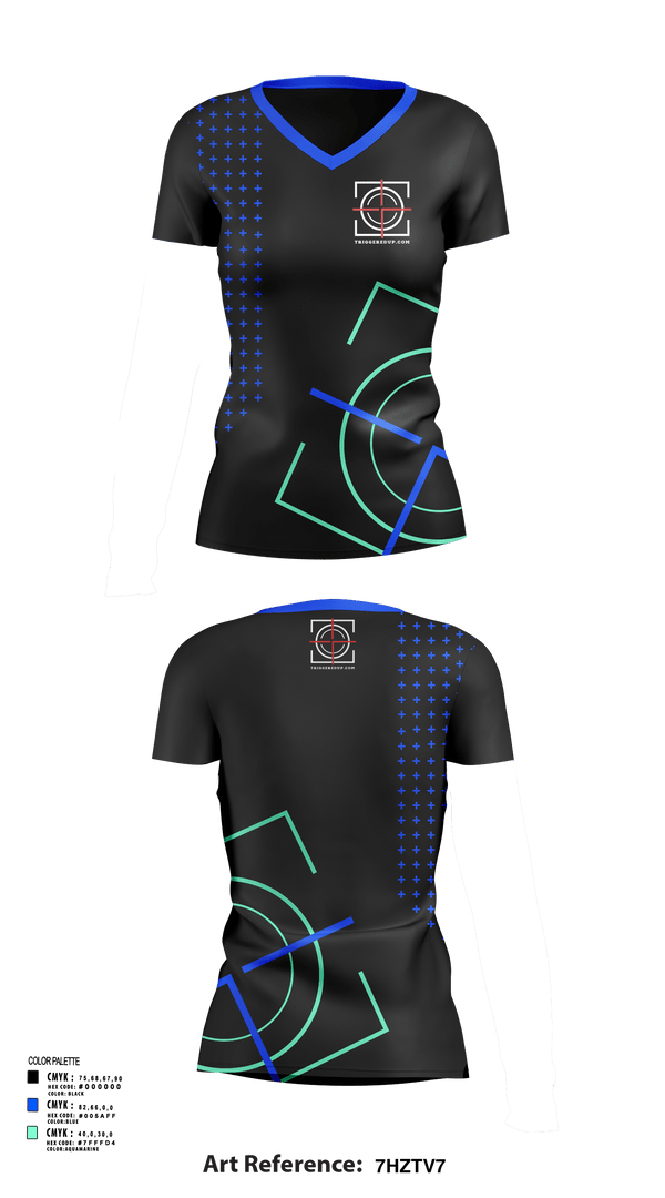 Womens Short Sleeve Vneck Shirt, Triggered up, , Teamtime, Team time, sublimation, custom sports apparel, team uniforms, spirit wear, spiritwear, sports uniforms, custom shirts, team store, custom team store, fundraiser sports, apparel fundraiser