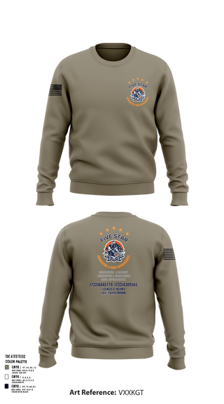 Crew Neck Sweatshirt, 5 Star, , Teamtime, Team time, sublimation, custom sports apparel, team uniforms, spirit wear, spiritwear, sports uniforms, custom shirts, team store, custom team store, fundraiser sports, apparel fundraiser