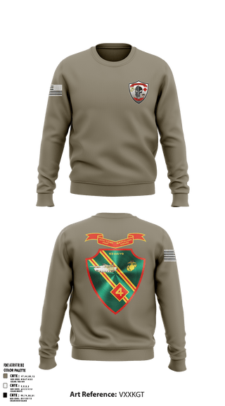 Crew Neck Sweatshirt, Det. 4 Tows and Scouts 4th Tank Battalion, , Teamtime, Team time, sublimation, custom sports apparel, team uniforms, spirit wear, spiritwear, sports uniforms, custom shirts, team store, custom team store, fundraiser sports, apparel fundraiser