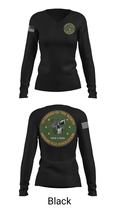 Veterans of the North 96790604 Women's Long Sleeve V-neck Shirt - 13