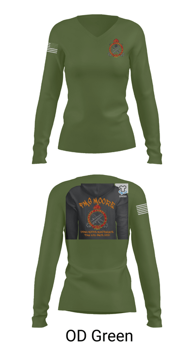 FMS Moore 83066116 Women's Long Sleeve V-neck Shirt -1 57