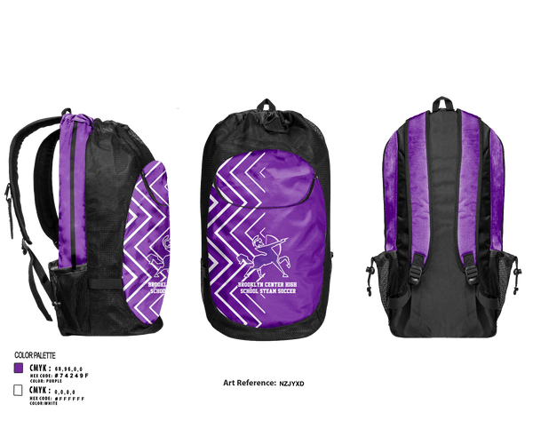 Gear Bag, Brooklyn Center High School Steam Soccer, Men's Soccer, Teamtime, Team time, sublimation, custom sports apparel, team uniforms, spirit wear, spiritwear, sports uniforms, custom shirts, team store, custom team store, fundraiser sports, apparel fundraiser