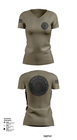 Womens Short Sleeve Vneck Shirt, Detroit Tactical Firearms, , Teamtime, Team time, sublimation, custom sports apparel, team uniforms, spirit wear, spiritwear, sports uniforms, custom shirts, team store, custom team store, fundraiser sports, apparel fundraiser