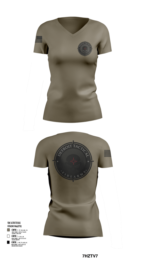 Womens Short Sleeve Vneck Shirt, Detroit Tactical Firearms, , Teamtime, Team time, sublimation, custom sports apparel, team uniforms, spirit wear, spiritwear, sports uniforms, custom shirts, team store, custom team store, fundraiser sports, apparel fundraiser