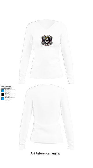 Womens Long Sleeve Vneck Shirt, Dead Balls Society, Bowling, Teamtime, Team time, sublimation, custom sports apparel, team uniforms, spirit wear, spiritwear, sports uniforms, custom shirts, team store, custom team store, fundraiser sports, apparel fundraiser
