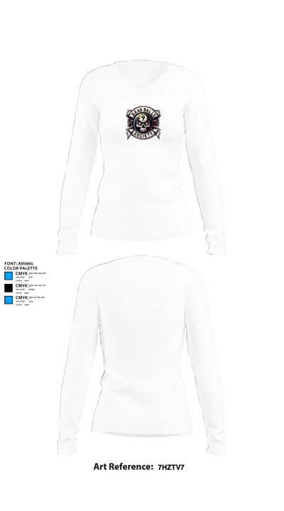 Dead Balls Society 21289687 Women's Long Sleeve V-neck Shirt - 15
