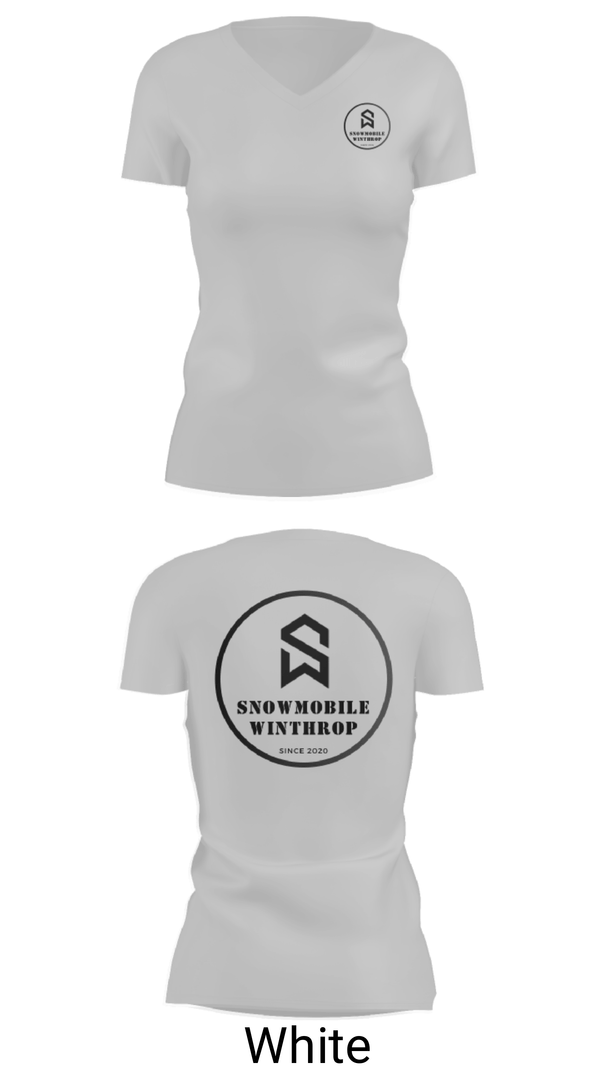 Womens Short Sleeve Vneck Shirt, Snowmobile Winthrop, , Teamtime, Team time, sublimation, custom sports apparel, team uniforms, spirit wear, spiritwear, sports uniforms, custom shirts, team store, custom team store, fundraiser sports, apparel fundraiser