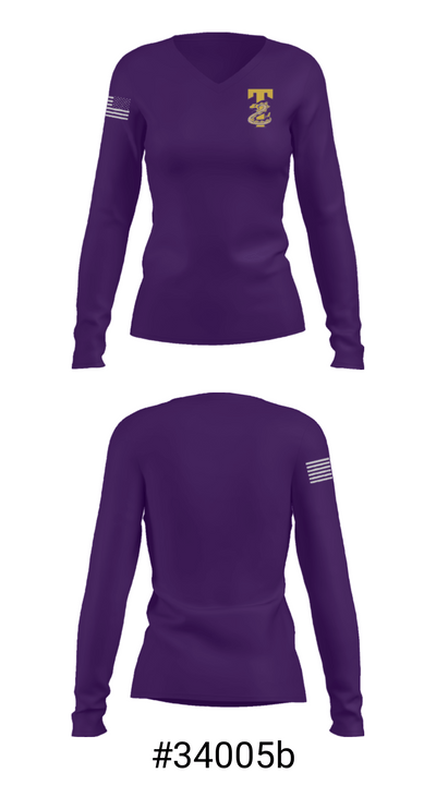Tucumcari High School Baseball 59599149 Women's Long Sleeve V-neck Shirt - 20