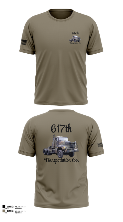 617th Transportation Company 2064597 Old School Cotton Feel Shirt - 2