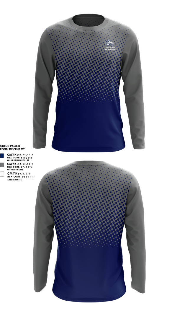 Long Sleeve Performance Shirt, Coahulla Creek, Swimming, Teamtime, Team time, sublimation, custom sports apparel, team uniforms, spirit wear, spiritwear, sports uniforms, custom shirts, team store, custom team store, fundraiser sports, apparel fundraiser