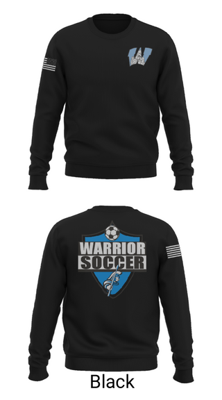 Crew Neck Sweatshirt, Willowbrook Warriors, Men's Soccer, Teamtime, Team time, sublimation, custom sports apparel, team uniforms, spirit wear, spiritwear, sports uniforms, custom shirts, team store, custom team store, fundraiser sports, apparel fundraiser