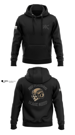 Hoodie, 3rd PLT black sheep, Army, Teamtime, Team time, sublimation, custom sports apparel, team uniforms, spirit wear, spiritwear, sports uniforms, custom shirts, team store, custom team store, fundraiser sports, apparel fundraiser