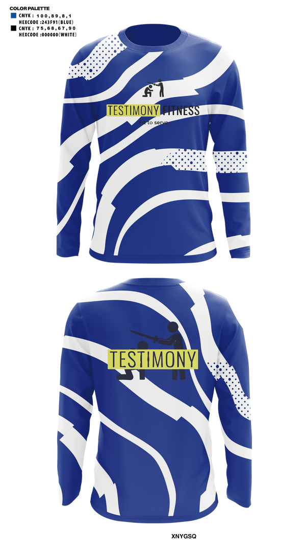 Long Sleeve Performance Shirt, Testimony Fitness, , Teamtime, Team time, sublimation, custom sports apparel, team uniforms, spirit wear, spiritwear, sports uniforms, custom shirts, team store, custom team store, fundraiser sports, apparel fundraiser