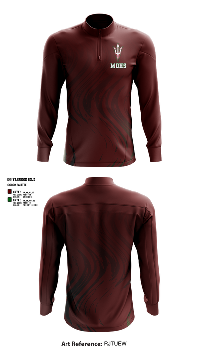 Mount Diablo High School Swimming 26368182 Quarter Zip Jacket - 1