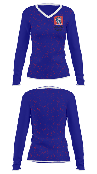 Women's Long Sleeve Vneck Shirt, Glen Allen Youth Athletic Association Baseball, Baseball, Teamtime, Team time, sublimation, custom sports apparel, team uniforms, spirit wear, spiritwear, sports uniforms, custom shirts, team store, custom team store, fundraiser sports, apparel fundraiser