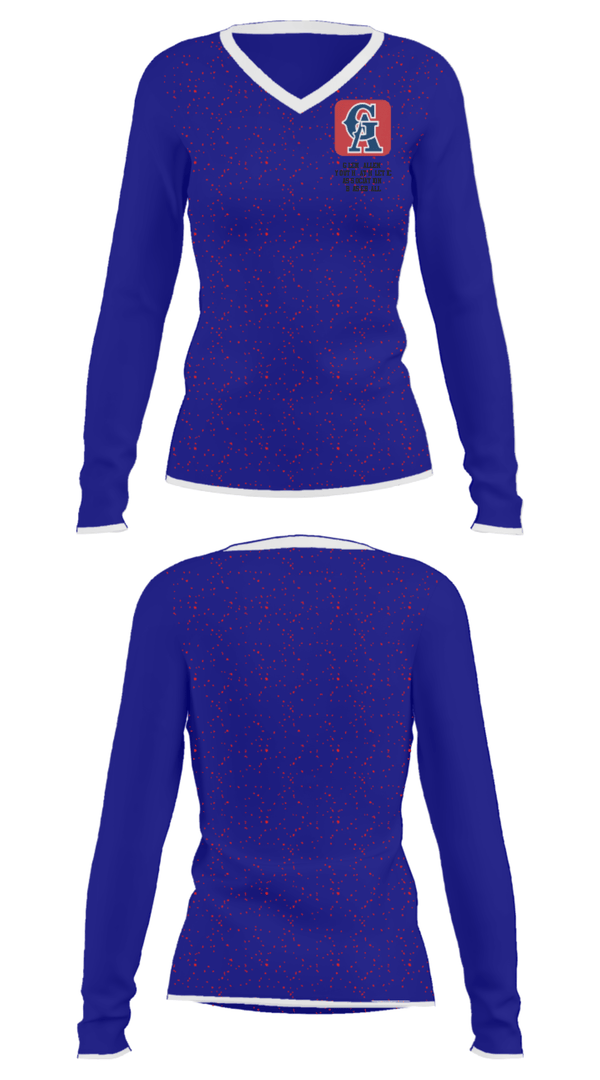 Women's Long Sleeve Vneck Shirt, Glen Allen Youth Athletic Association Baseball, Baseball, Teamtime, Team time, sublimation, custom sports apparel, team uniforms, spirit wear, spiritwear, sports uniforms, custom shirts, team store, custom team store, fundraiser sports, apparel fundraiser
