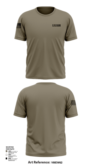 Short Sleeve Performance Shirt, LILIAN, Army, Teamtime, Team time, sublimation, custom sports apparel, team uniforms, spirit wear, spiritwear, sports uniforms, custom shirts, team store, custom team store, fundraiser sports, apparel fundraiser