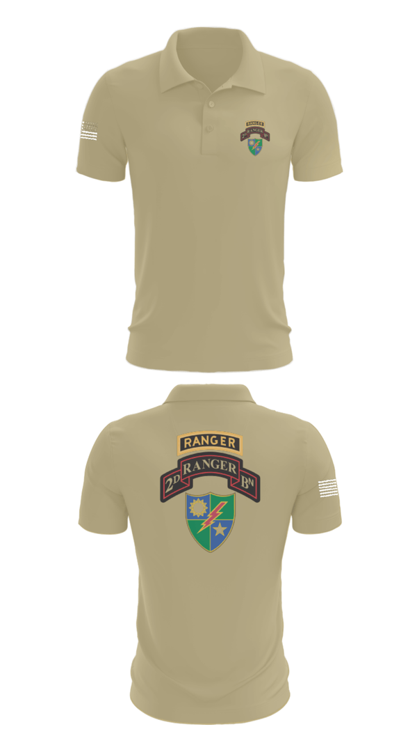 Short Sleeve Performance Polo, 2nd Battalion 75th Ranger Regiment, , Teamtime, Team time, sublimation, custom sports apparel, team uniforms, spirit wear, spiritwear, sports uniforms, custom shirts, team store, custom team store, fundraiser sports, apparel fundraiser