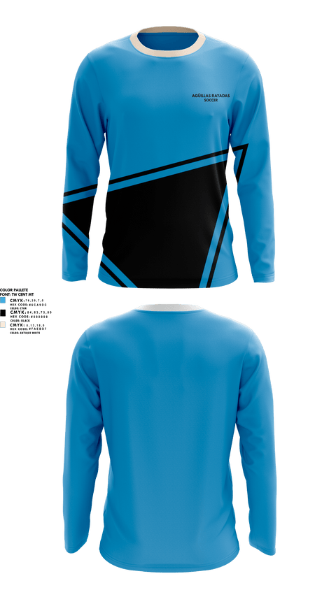 Long Sleeve Performance Shirt, Agüillas Rayadas, Men's Soccer, Teamtime, Team time, sublimation, custom sports apparel, team uniforms, spirit wear, spiritwear, sports uniforms, custom shirts, team store, custom team store, fundraiser sports, apparel fundraiser