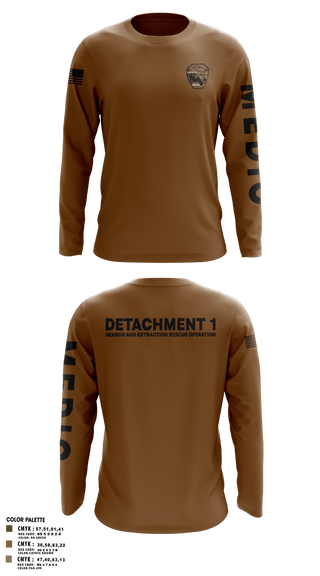 Long Sleeve Performance Shirt, Detachment 1, Air Force, Teamtime, Team time, sublimation, custom sports apparel, team uniforms, spirit wear, spiritwear, sports uniforms, custom shirts, team store, custom team store, fundraiser sports, apparel fundraiser