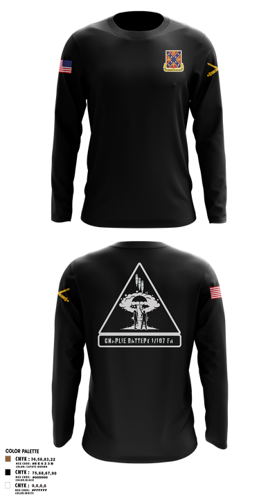 C BTRY 1/107 FA 56836205 Long Sleeve Performance Shirt 6