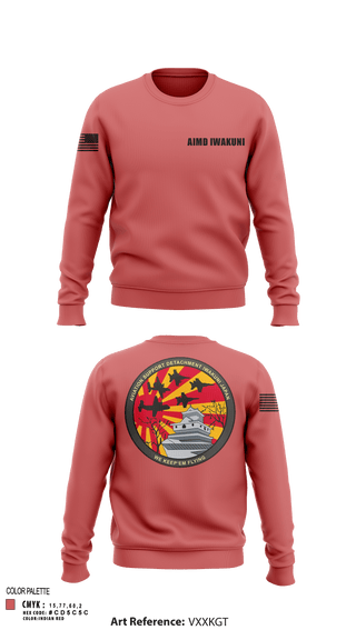 Crew Neck Sweatshirt, AIMD Iwakuni, Navy, Teamtime, Team time, sublimation, custom sports apparel, team uniforms, spirit wear, spiritwear, sports uniforms, custom shirts, team store, custom team store, fundraiser sports, apparel fundraiser